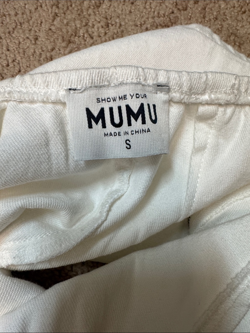 Show me your MuMu White Halter Mini Dress with Front Ring Detail - Picture 3 of 4